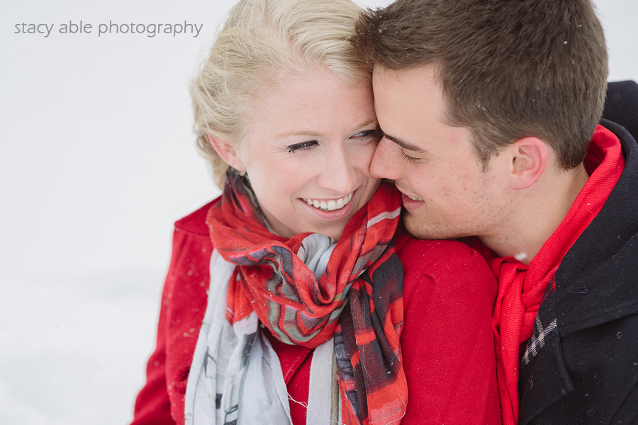 Erin & Brett’s Snowing Midwest Winter Engagement Session | Indianapolis Wedding Photographer