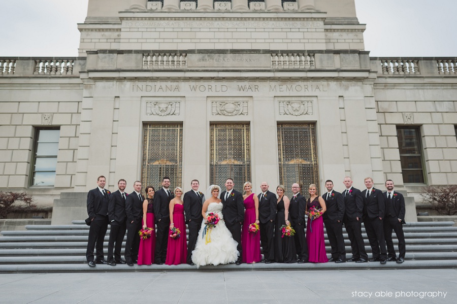 Union Station Crowne Plaza Indianapolis Wedding by Stacy Able Ph