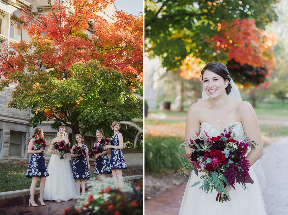 the loft at walnut hill fall IU rosewell house indianapolis wedding photography