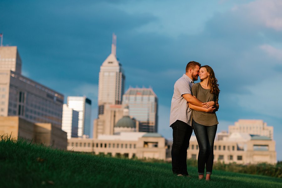 downtown indianapolis engagement photography