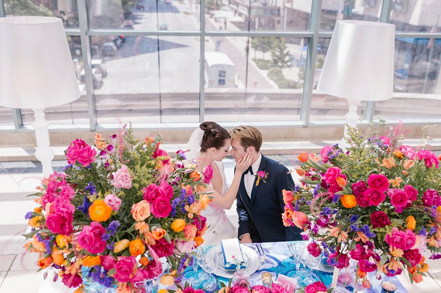 Conrad Indianapolis downtown roof top wedding photography