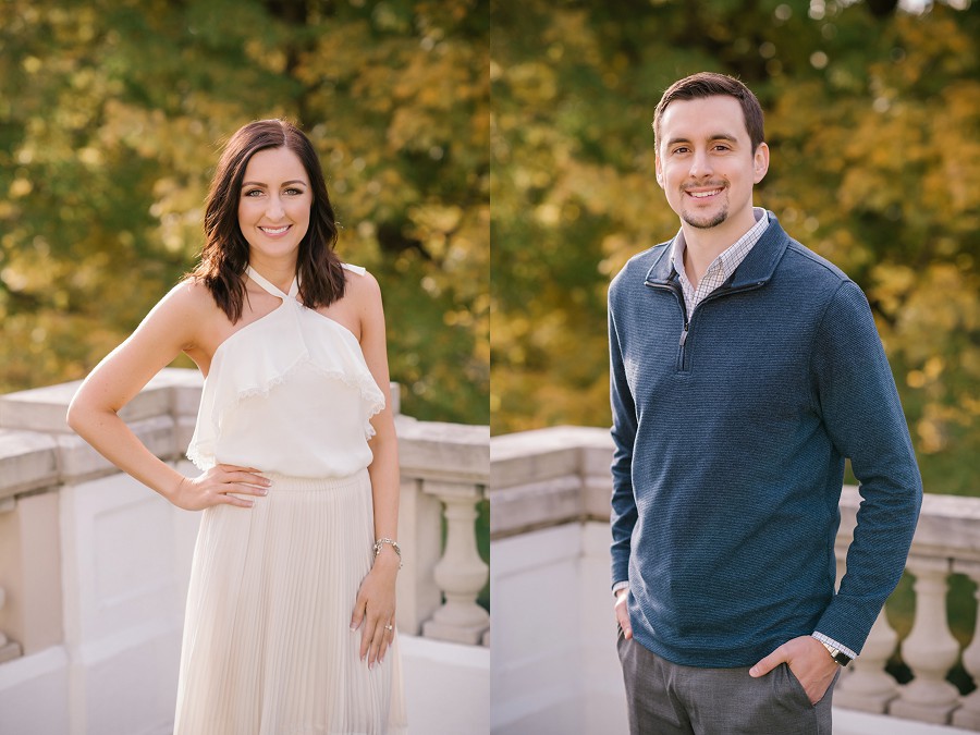 Nicole + Dan’s Fall Newfields Indianapolis Engagement portraits ...